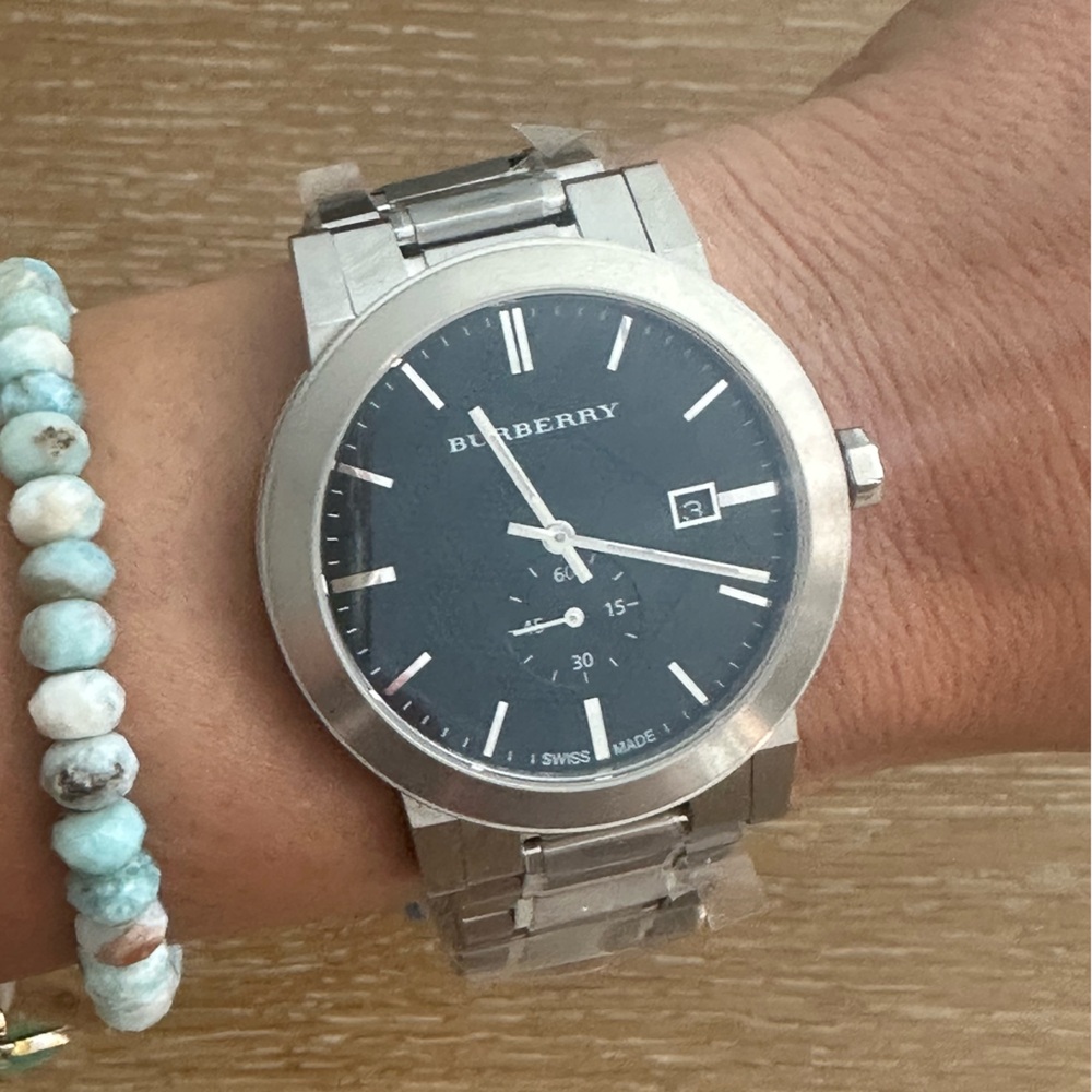 Burberry Men’s Stainless Steel Watch with Black Dial
